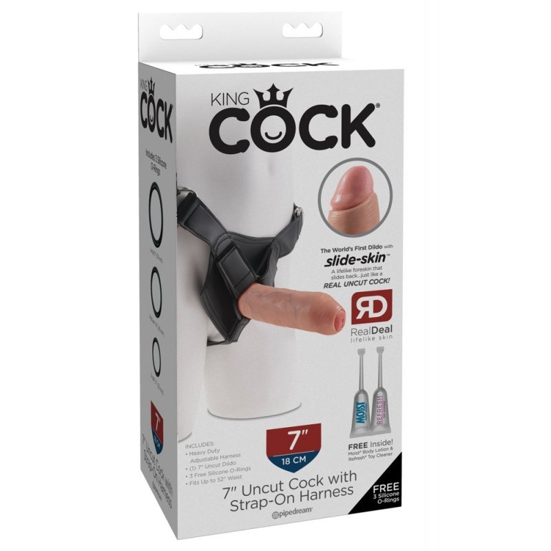 Připínací penis KC 7 tělový King Cock