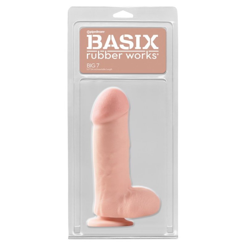 Realistiké dildo Big 7 Light Basix Rubber Works