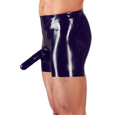 Latexové boxerky s kapsou na penis