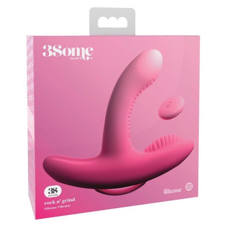Vibrátor se stimulátorem klitorisu růžový Threesome