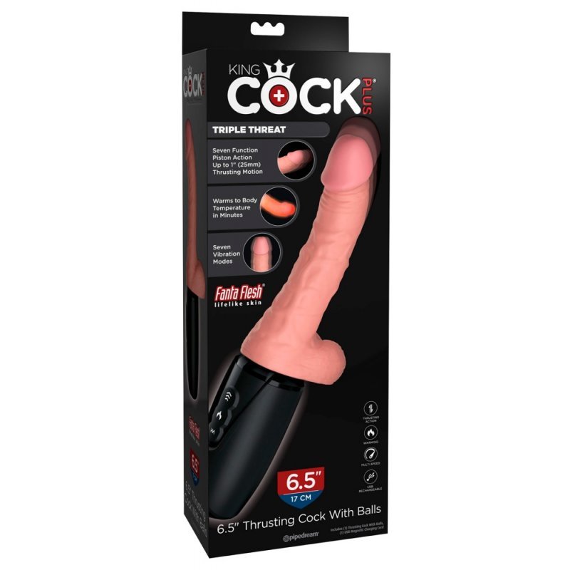 Thrusting Cock with Balls "6,5" King Cock Plus