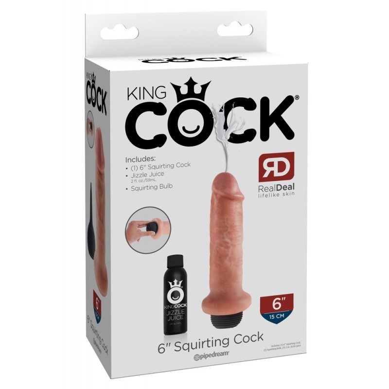 Dildo 6" výstřikem tělové King Cock