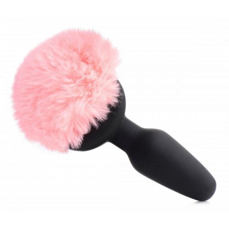 Vibrating Anal Plug With Bunny Tail - Pink Tailz