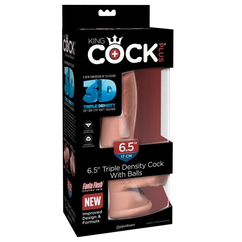 Dildo 6.5" Triple Density s varlaty King Cock Plus