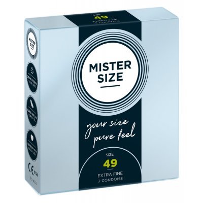 Mister Size 49mm pack of 3 komdomy