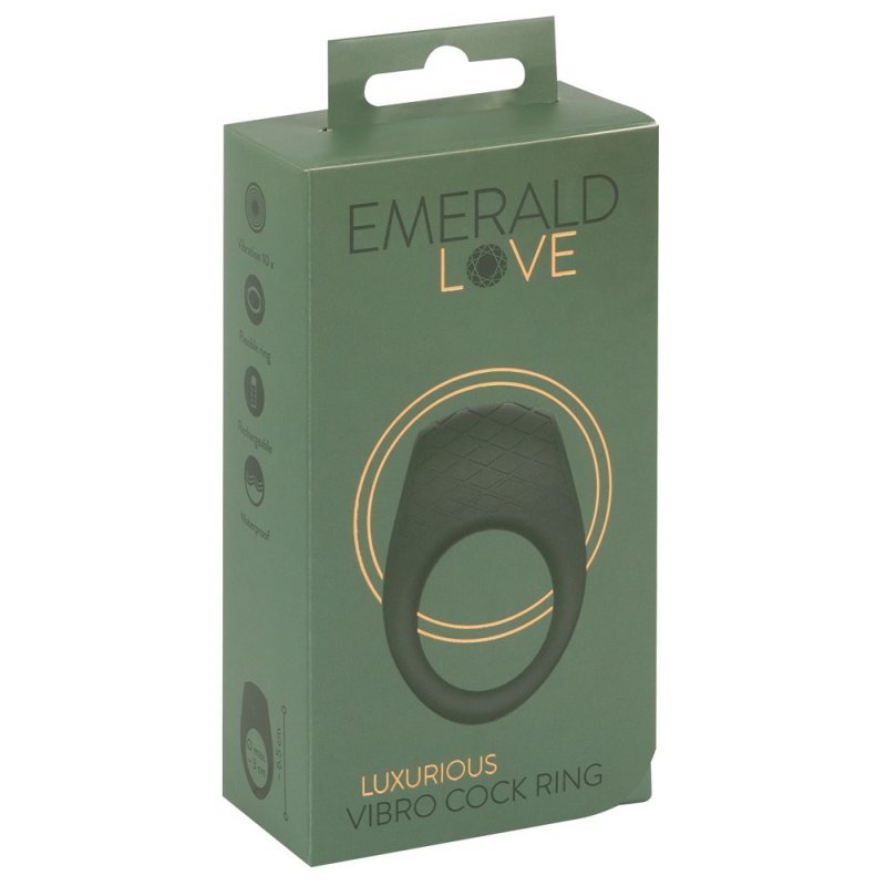 Luxusní vibrační erekční kroužek Emerald Love