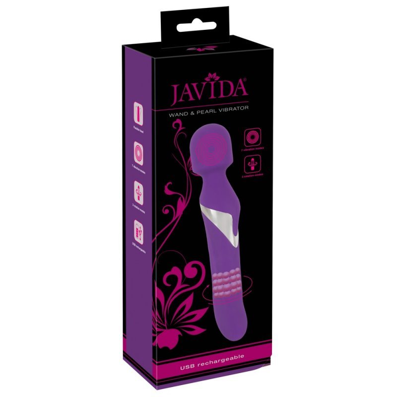 Vibrator Javida Wand s perlami JAVIDA