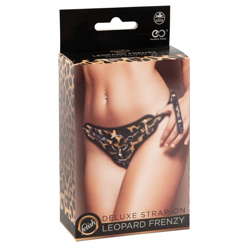 Leopardí kalhotky Deluxe Strap-on S-L Excellent Power