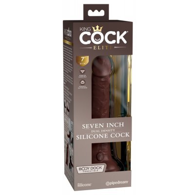 Dildo 7" Dual Density hnědé