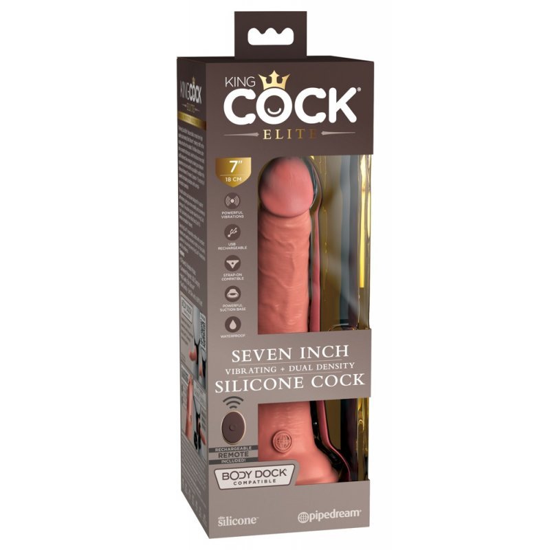 KCE 7 DD Vibrating Cock RC King Cock Elite