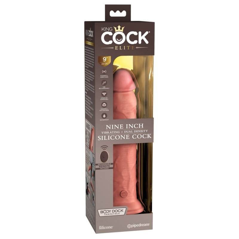 KCE 9 DD Vibrating Cock RC King Cock Elite