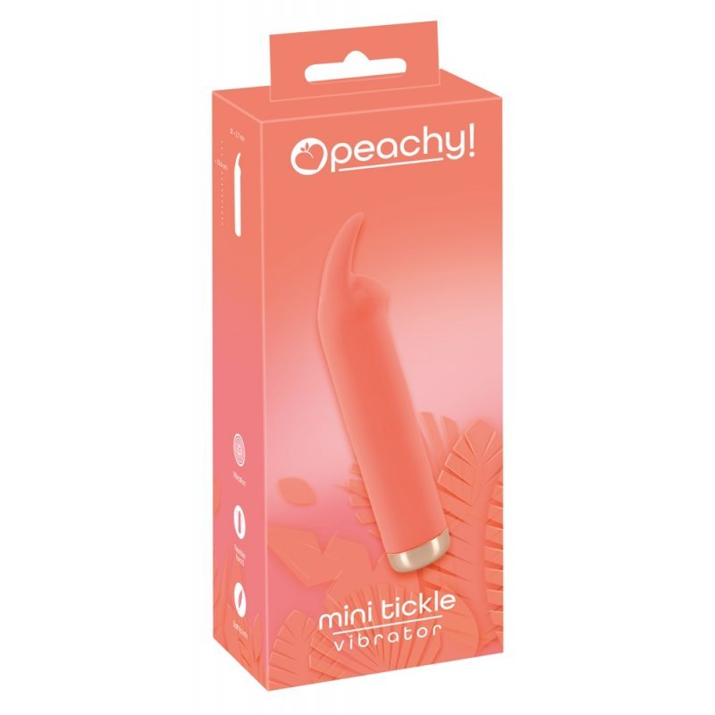 Vibrator Mini Tickle broskový Peachy