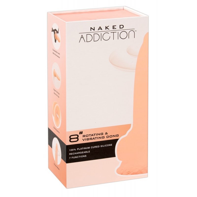 Přirozený rotační a vibrační vibrátor 8" Naked Addiction