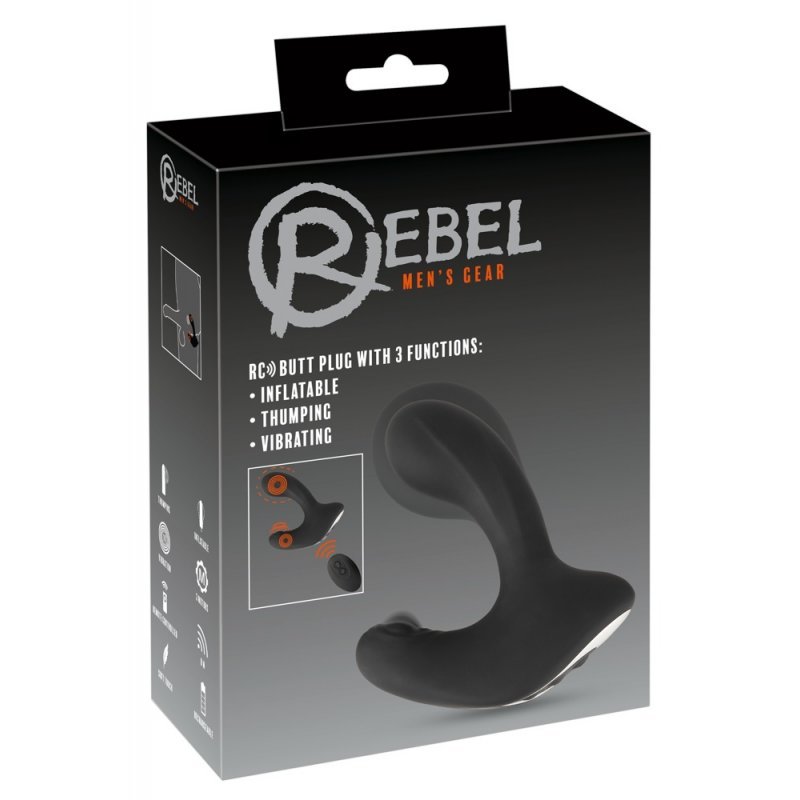 Vibrační analní kolík Rebel s 3 funkcemi Rebel