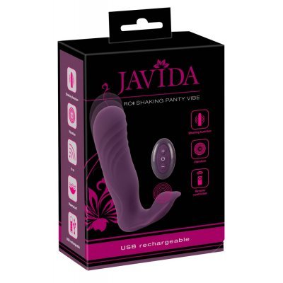 Vibrátor do kalhotek se stimulátorem klitorisu Javida RC