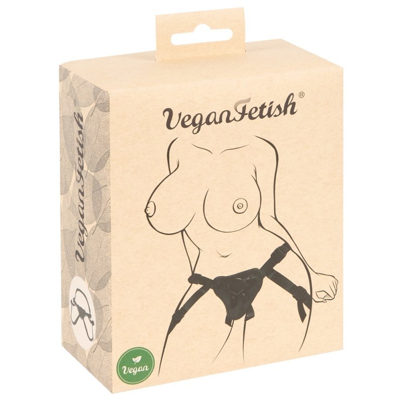 Nastavitelný Strap-On od Vegan Fetish ve stylovém koženém vzhledu S-L Vegan Fetish