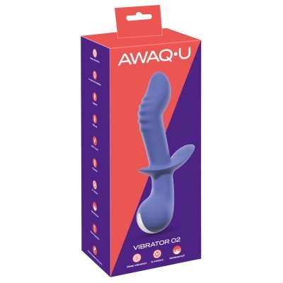 Flexibilní vibrátor se stimulátorem klitorisu AWAQ.U