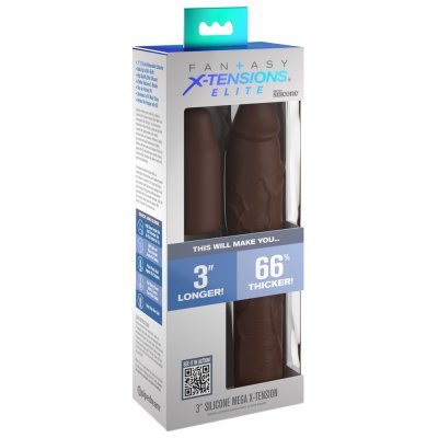 Nástavec na penis FXTE 3 Mega X-tension Brown