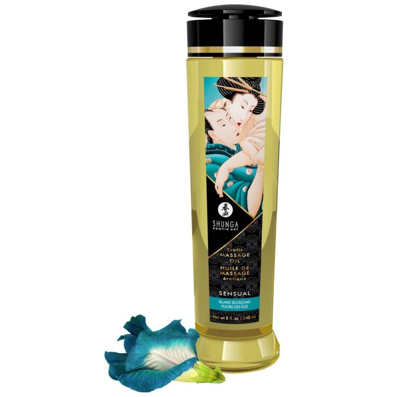 Masážní olej s květinovou vůní Island Blossom 240ml Shunga