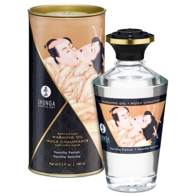 Hřejivý masážní olej s vanilkovým aroma 100ml