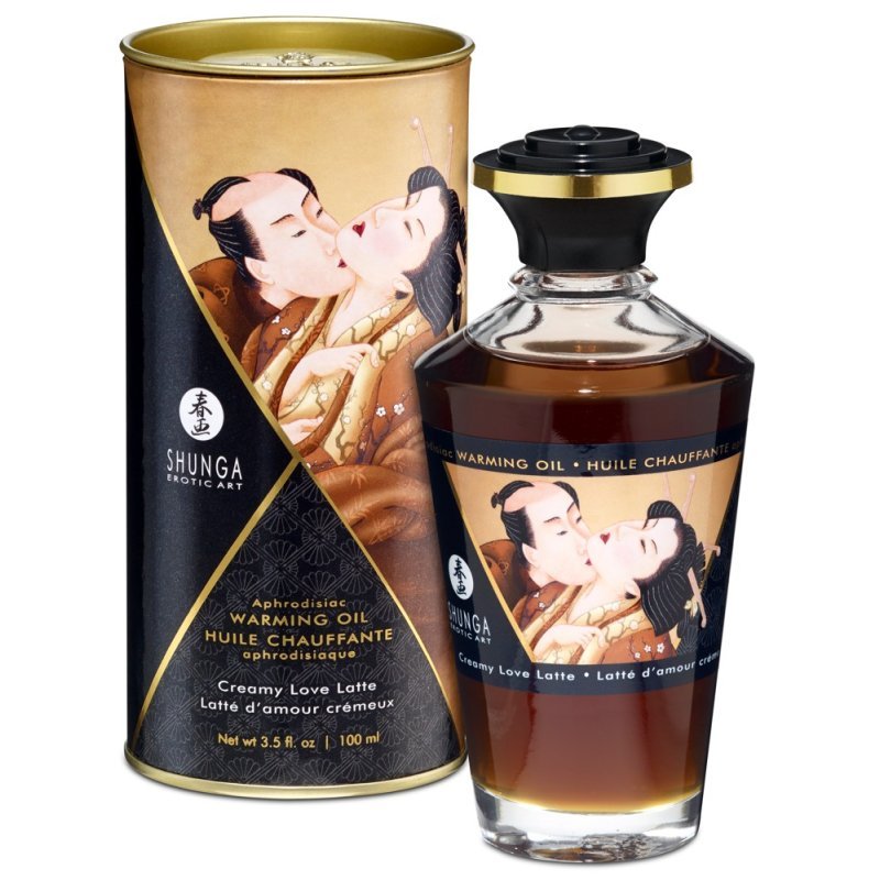 Hřejivý masážní olej s kávovým aroma 100ml Shunga