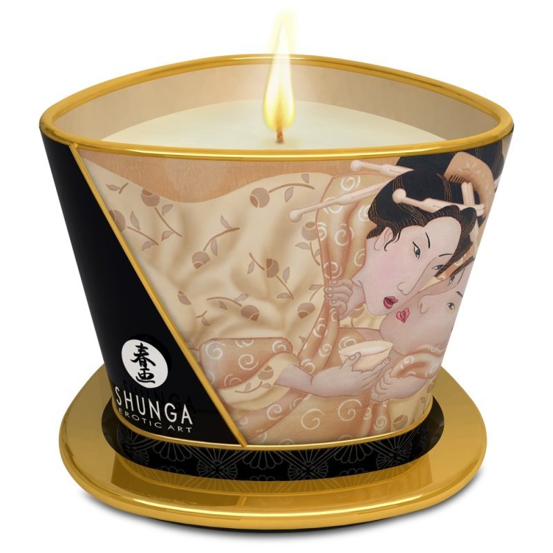 Luxusní masážní svíčka s vůní vanilky 170ml Shunga