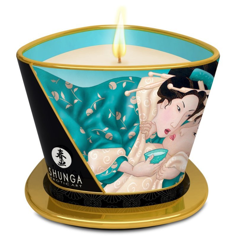 Luxusní masážní svíčka s ostrovních květů 170ml Shunga