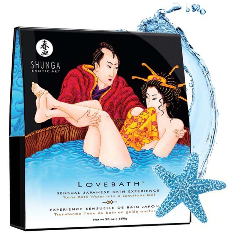 Luxusní 2 složkový prášek do koupele Lovebath Ocean 650 g Shunga