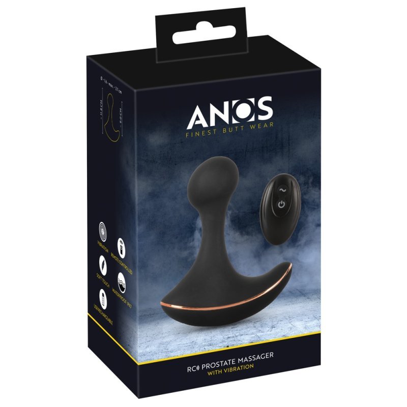 Perfektně tvarovaný vibrační anální kolík s ovladačem ANOS
