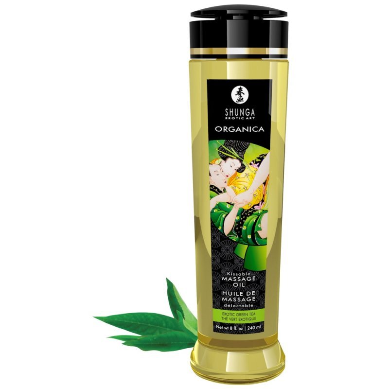 Masážní olej Green Tea 240 ml Shunga