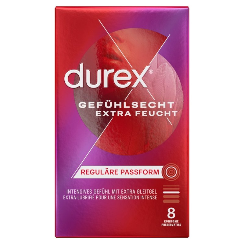 Durex Gefühl.extra lubr. kondomy 8 ks Durex