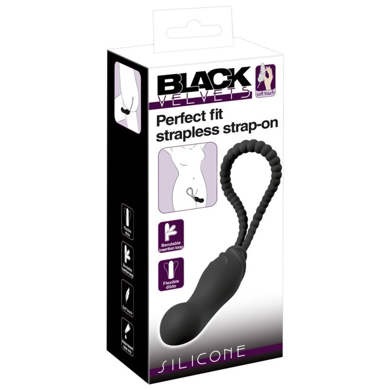 Strap-on s pružným dildem Black Velvets