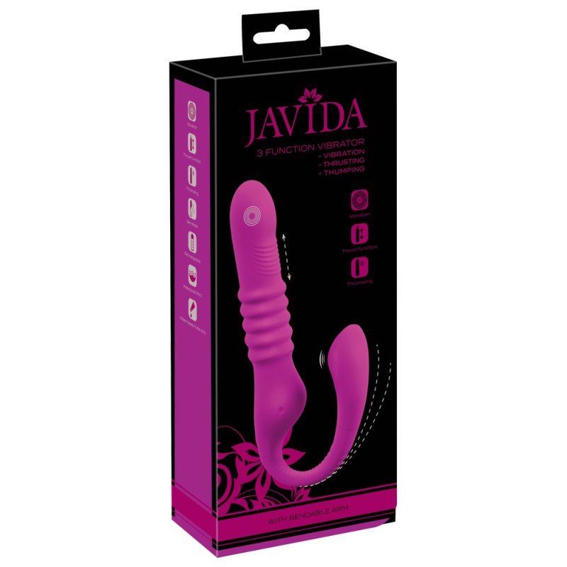 Přítlačný vibrátor s ramenem pro stimulaci klitorisu JAVIDA