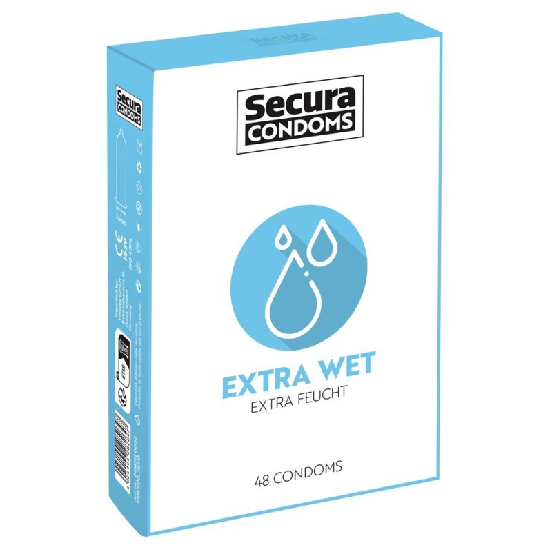 Kondomy Secura Extra Wet 48pcs Box Secura