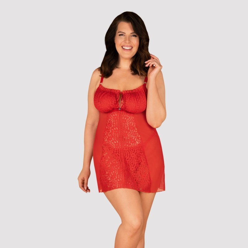 Blossmina chemise a thong 4XL/5XL Obsessive