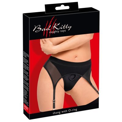 Strap-on thong with suspenders
