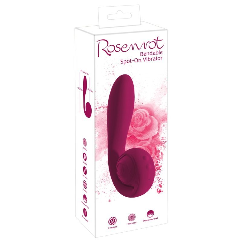 Rose Bendable Vibrator Rosenrot