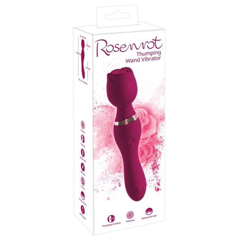 Rose Wand Vibrator Rosenrot