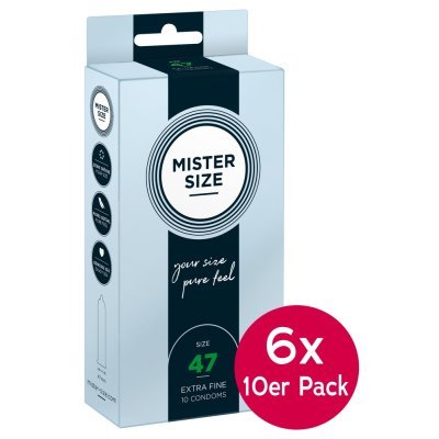 Mister Size 47mm 6x pack of 10