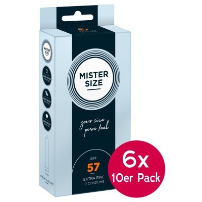 Mister Size 57mm 6x pack of 10