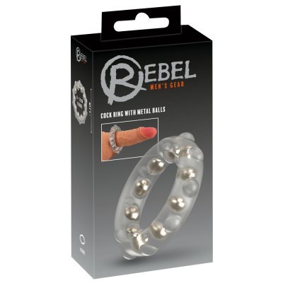 Rebel Cock Ring With Metal Bal